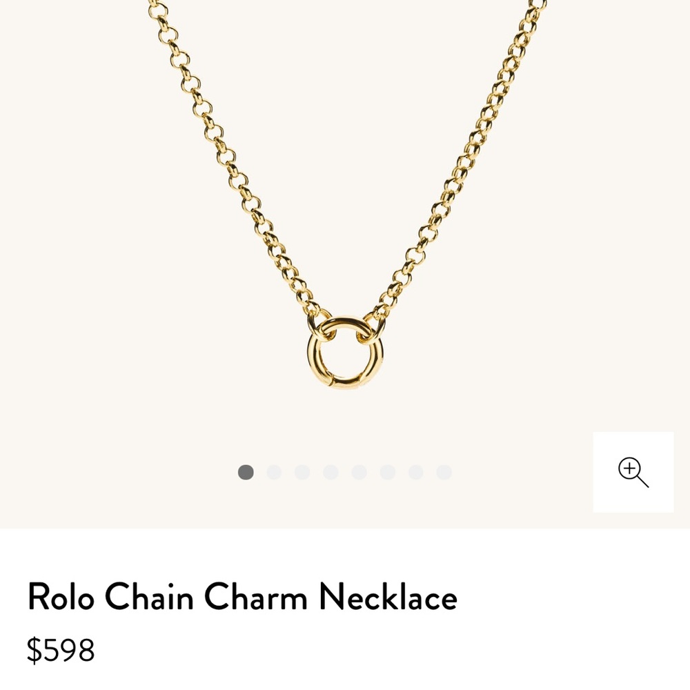 Roll chain charm necklace